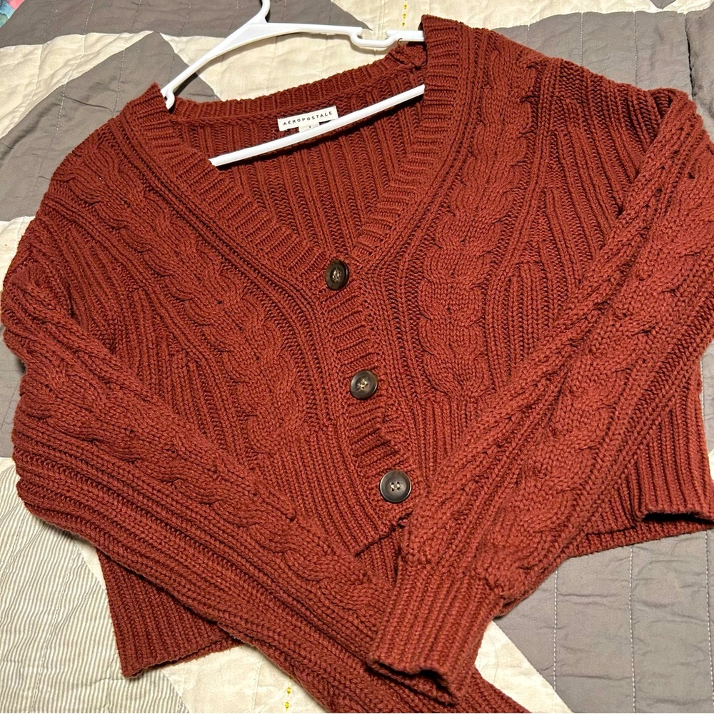 A fall marooned sweater